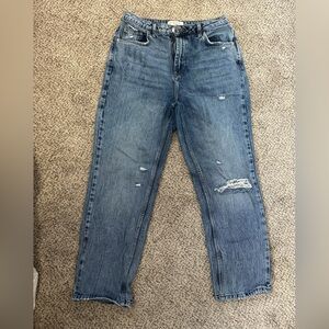 Free People High Rise Straight Jeans